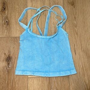 FREE PEOPLE STAY WITH ME CAMI TOP BLUE